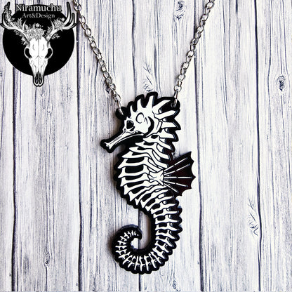 Skeleton of the Seahorse Necklace