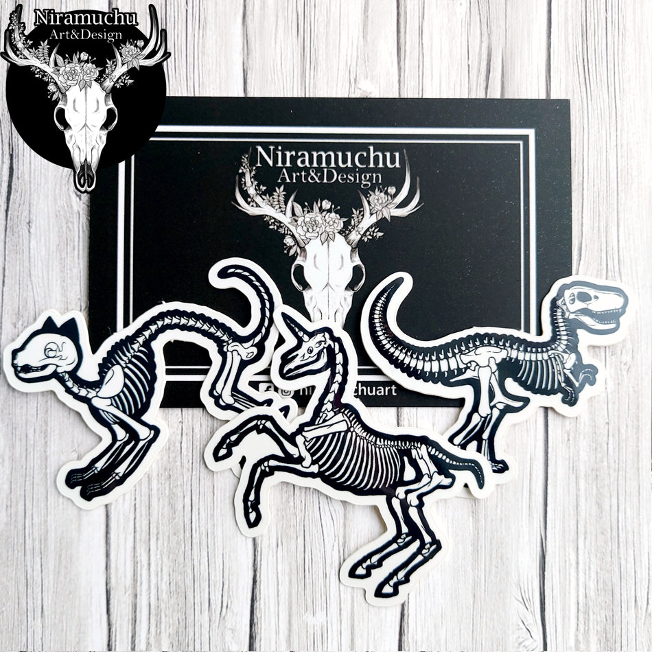 Skeleton Shells Sticker Skeletons Sticker Set | Niramuchu Art & Design