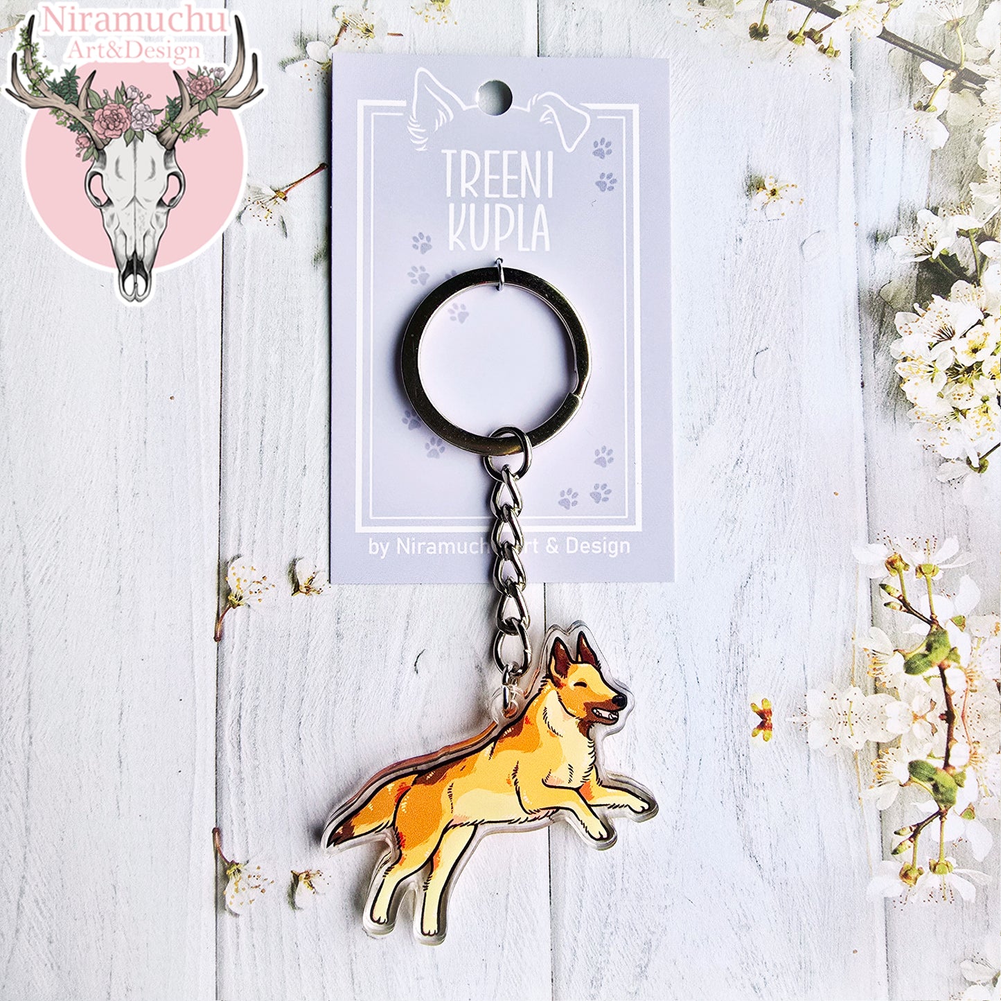 Treenikupla Belgian Malinois Avaimenperä