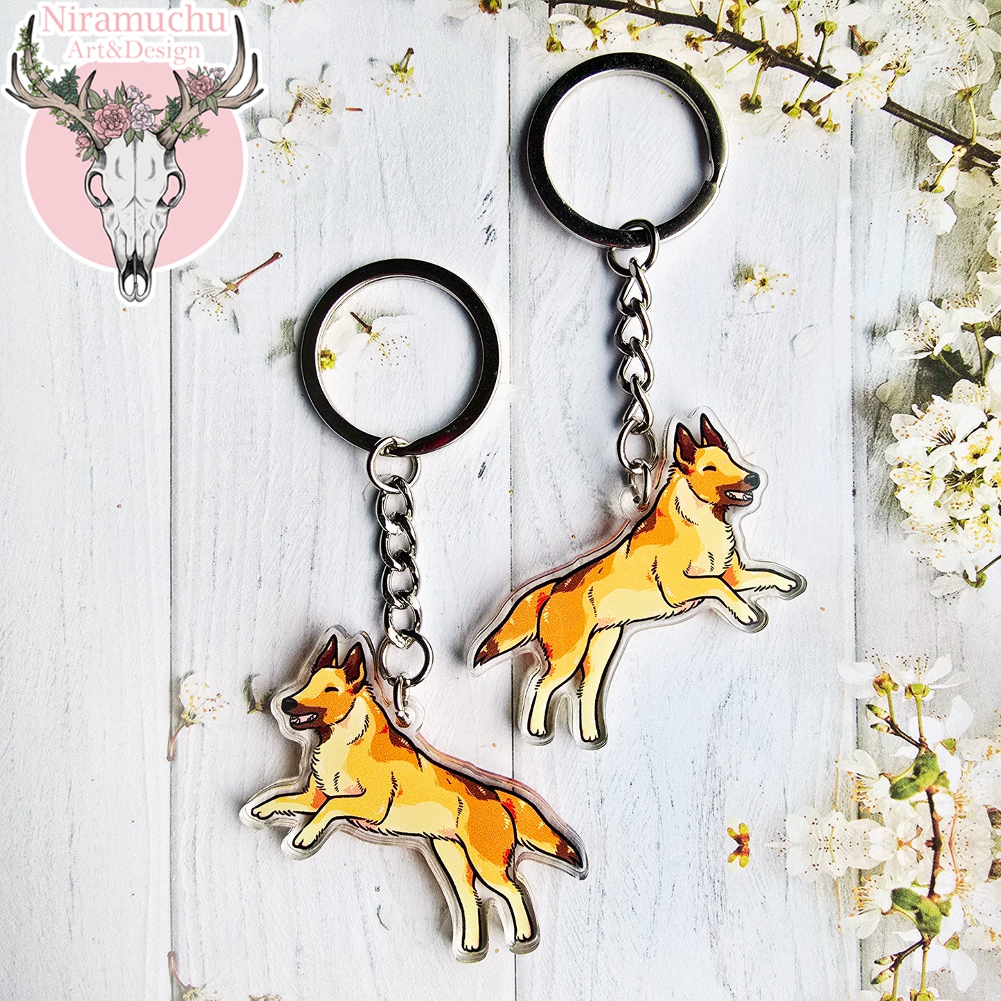 Treenikupla Belgian Malinois Avaimenperä