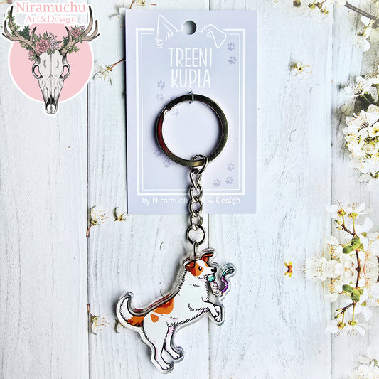 Treenikupla Jack Russel Avaimenperä