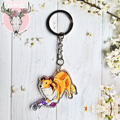 Treenikupla Pitkäkarvainen Collie Avaimenperä