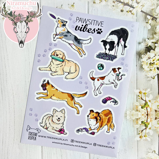 Treenikupla Tarrat: Pawsitive Vibes