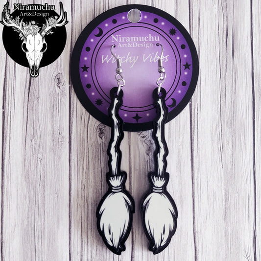 Witchy Vibes Broom Earrings