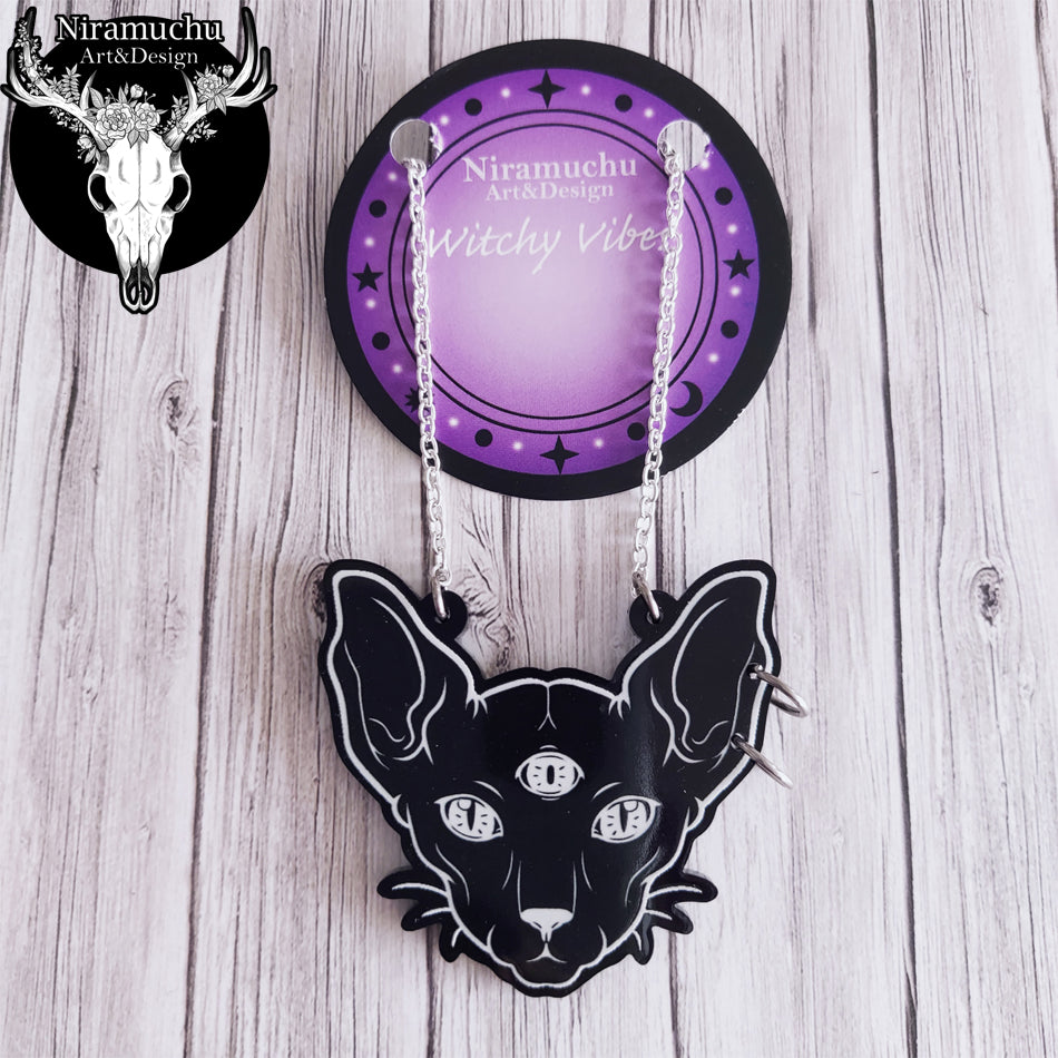 Witchy Vibes Cat Necklace