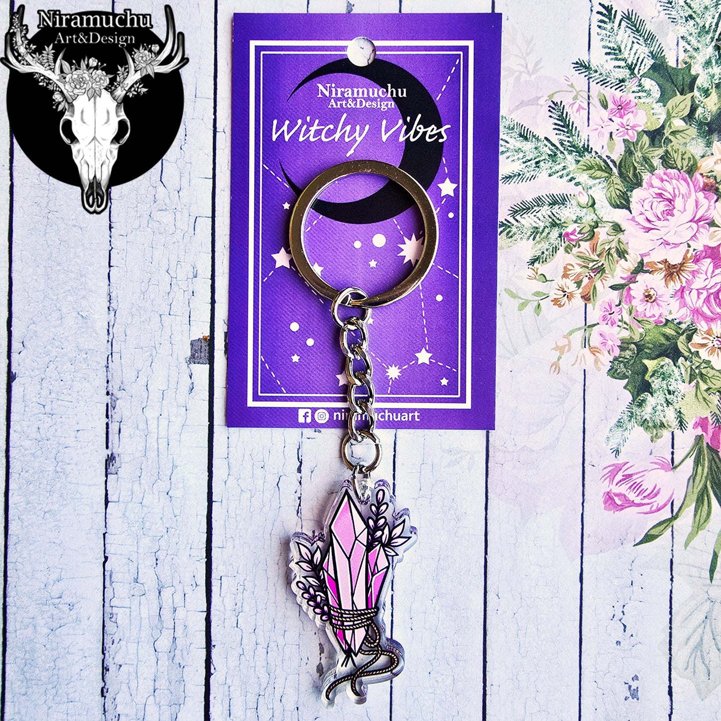 Witchy Vibes Crystal Avaimenperä