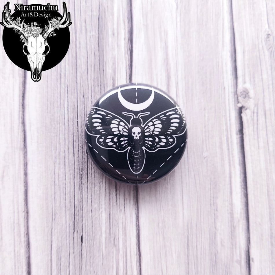 Witchy Vibes Mini Badge: Moth