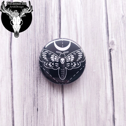 Witchy Vibes Mini Badge: Moth