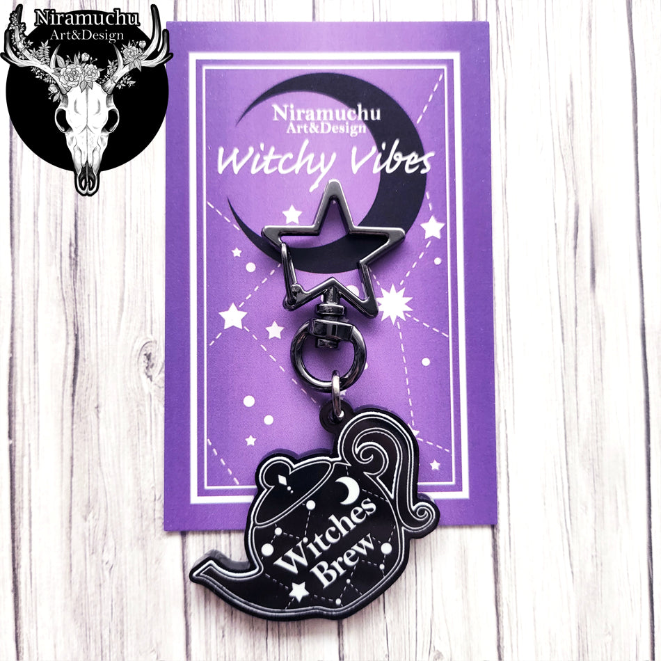 Witchy Vibes Tea Time Keycharm