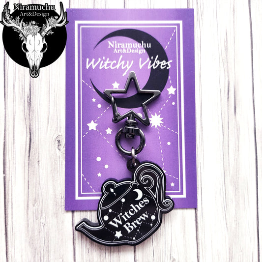 Witchy Vibes Tea Time Keycharm