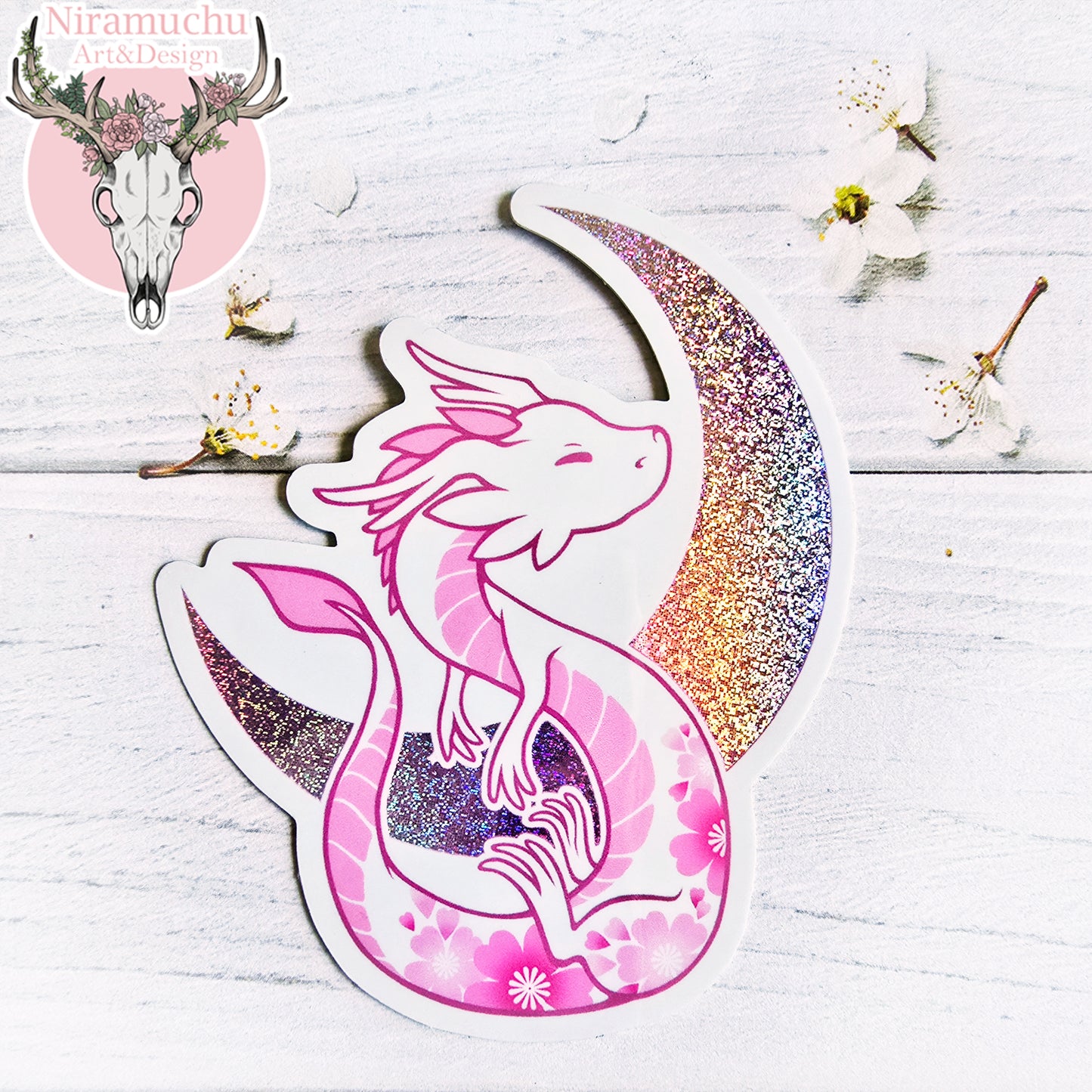 Year of the Dragon Glitter Sticker